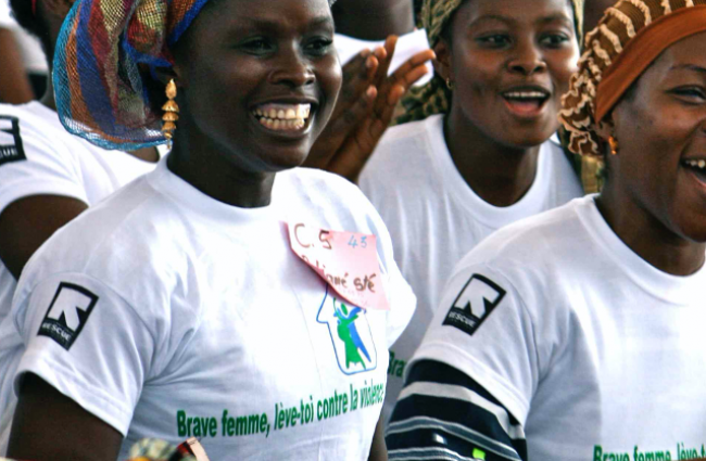 African women smiling