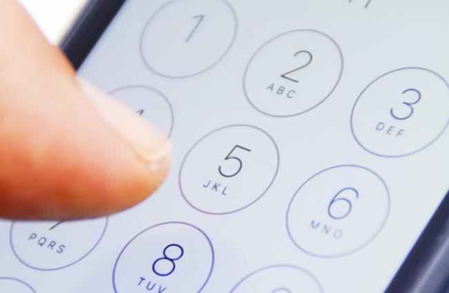 Phone with 911 dialed