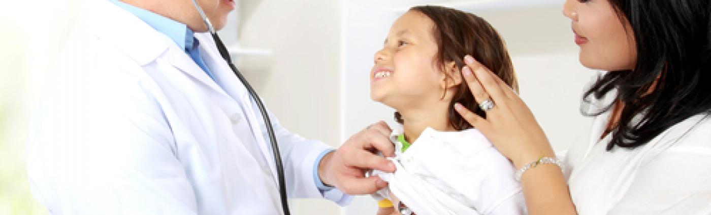 Image of child at a medical appointment.