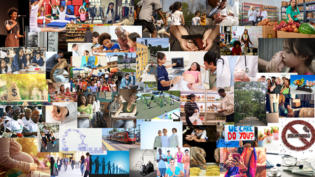 Collage of images that represent the projects funded over the last six years.