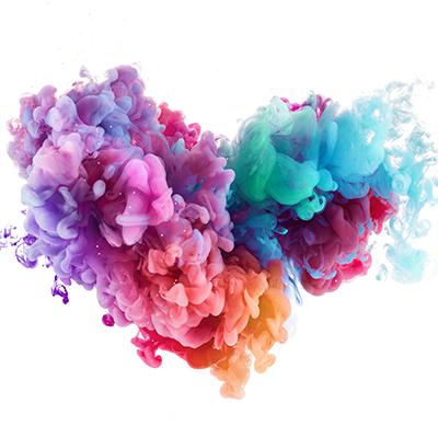 multicolored heart