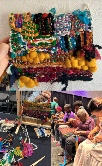 Weaving project completed at the Community Ways of Knowing event