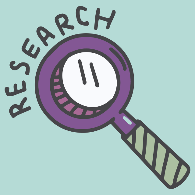 Research magnifying glass illlustration design